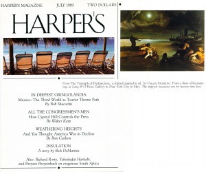 Harper's Magazine, July, 1989